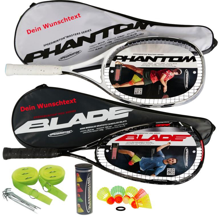 Speedminton Pärchenprofiset mit Wunschaufdruck